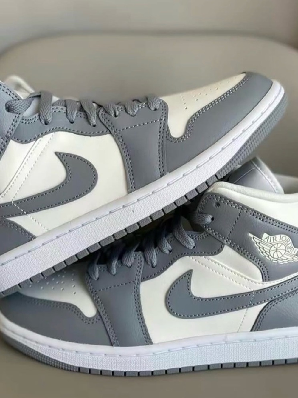 Jordan Low Top Sneakers in Grey and White